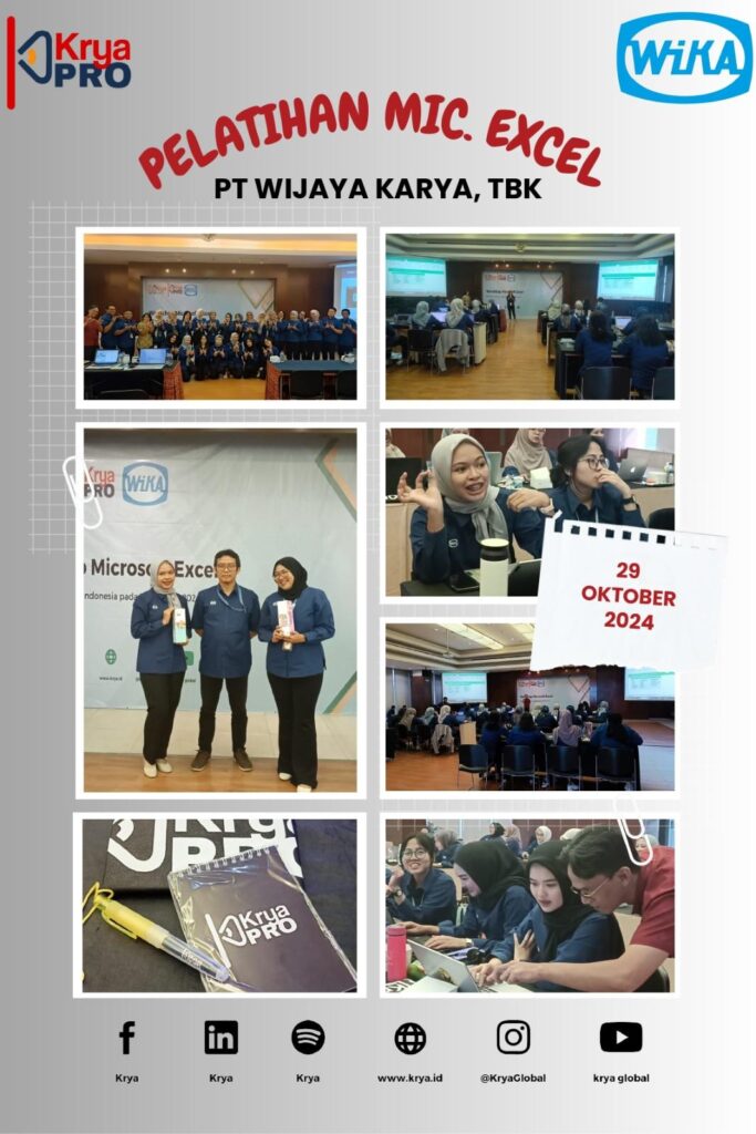 Microsoft Excel Training for PT Wijaya Karya, Tbk: Empowering Staff with Data-Driven Skills
